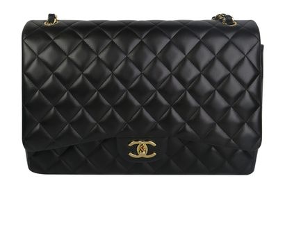 Maxi Double Flap, &pound;6,250, Handbags, Beige, Caviar Leather, Front view